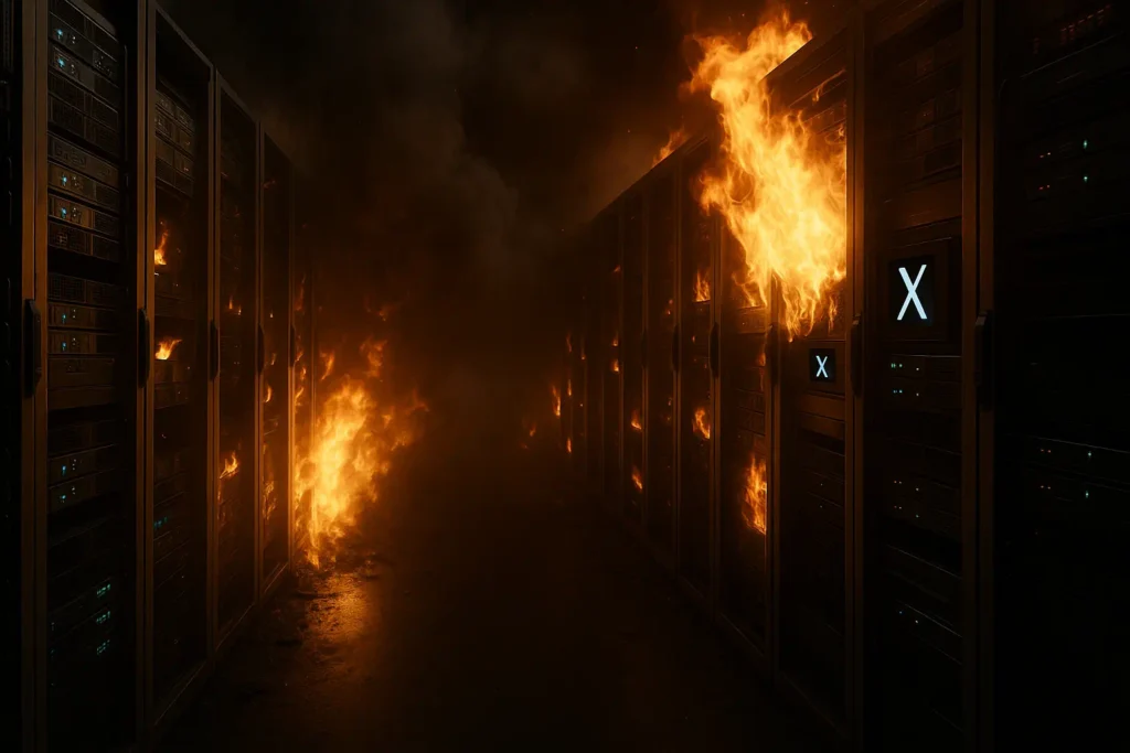 X se cae mundialmente por un Incendio en un Centro de Datos