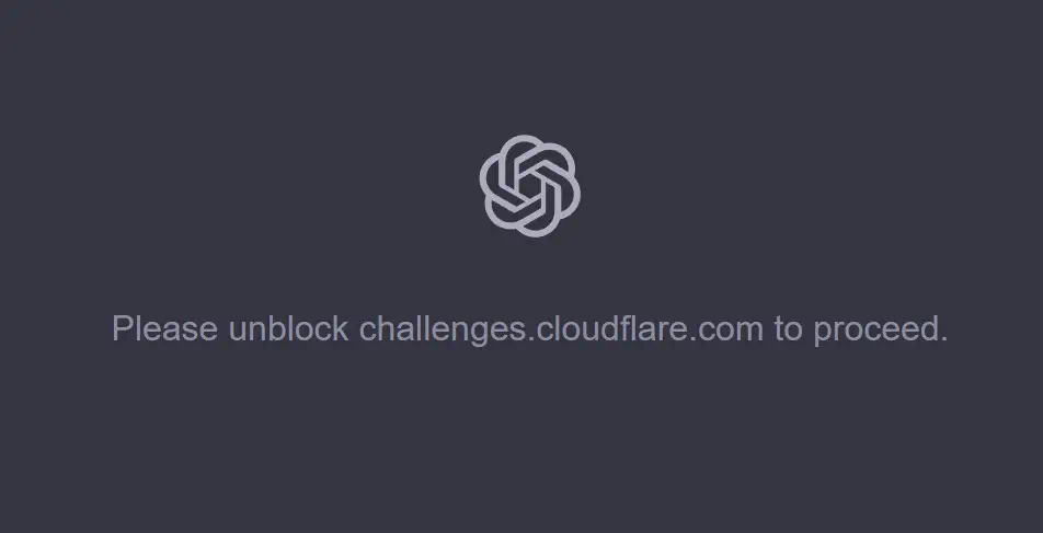 ChatGpt se cayó al estar conectado con Cloudflare