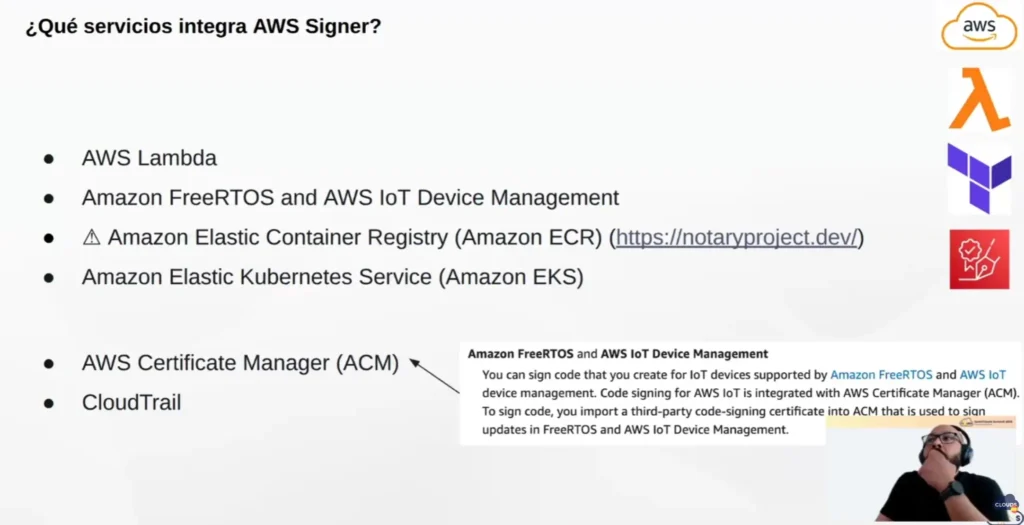 Servicios que integra AWS Signer